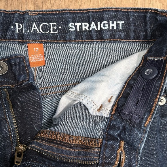 Children's Place Lot Of 3 Kids Sz 12 Jeans Unisex Bootcut Straight Adj Waist - Picture 4 of 14
